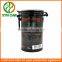 Oval shaped empty coffe tin cans with lids