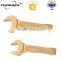 2016 high quality Hand tools non sparking striking open wrench spanner