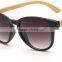 JMP640 Cheap Round Plastic PC Frame Bamboo Wood Sunglasses