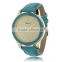 Alloy hot-sale german watch with colorful leather band