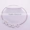 Fashionable flower pearl diamond women jewelry necklace bangle set GJ-81