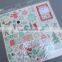 die cut paper stickers with pattern