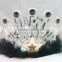 9cmx12cm LED flashing metallic silver star plastic tiaras and crowns