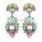 2016 new hot custom jewelry rhinestone fashion triangle dangling earrings designs