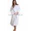 white color women girl 100% Cotton hotel terry cloth bathrobe