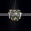 metal in flower shape suspension light fixture in white painted
