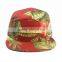 Bespoke quality leather strap back hats camo 5 panel hat