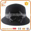 Black bowknot felt hand made hat wool body formal hats uk for women