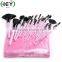 Synthetic Hair Professional Pink 32pcs Vegan Friendly Makeup Brush Set With Pouch
