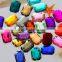 Factory Sale 10x14 mm Rectangle Sew On Acrylic Stones With Double Holes Plastic Beads With Holes