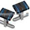 Custom rose gold carbon fiber cufflinks & stainless steel quare cufflinks men