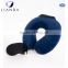 Cute Fast Delivery plush fabric ergonomic memory foam travel neck pillow with simple logo