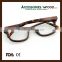 new design acetate arm wood eyewear clear glasses 100% real natural wooden frame RX lense
