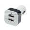 plastic material promotional gift dual USB car charger