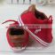 2014 classic fabric upper casual toddler red shoes with lace