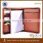 high quality vintage PU leather portfolio with tote / 3 metal ring binder folder