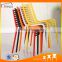 Simple Stackable Red Plastic Dining Chair Furniture