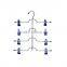 Chrome plated four-tier Metal Hanger with PVC end clips