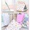 PU leather handmade foldable beauty folding compact cosmetic mirror for girls in chrome finish