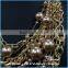 Dubai gold jewelry charms fashion women exaggerate pearl collar chain costume necklace