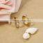 Fashion design ,wholesale price ,gold plated stainless steel crystal charming unisex earrings