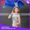 Unique Design Sexy Blue Beaded Rhinestone Feather Showgirl Clothing Wholesale Carnival Costume