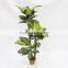 decorative artificial big leaves dieffenbachia plant trees plastic trunk
