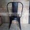 black-industrial-chair,MODERN BLACK METAL DINING CHAIR