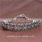 New Jewelry pave Jet stones 925 Sterling silver bracelet for woman Hot sale European Jewelry Anniversary Bracelet BR010