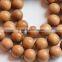 natural sandalwood buddha round loose beads/rosary beads making/malas