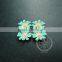 18mm blue flower cabochon setting pendant charm DIY supplies findings 1800146