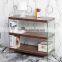 2015 new design modern glass 4 tiers bookcases