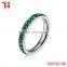 Wholesale Stainless Steel Silver Jewelry Colorful Gemstones Chinese Zodiac rings