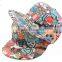 Wholesale Two Tone 100% Acylic Flat Brim Bulk Snapback Caps Floral Printing