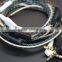 Snake Skin 3.5mm DIY Earphone audio cable repair upgrade Wire with MIC talk Volume Control For Senheiser Headphone