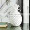 Promotional White copper gold Pineapple Ceramic Cookie Jar