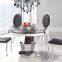 Modern Marble Top Metal Base Rotary Table