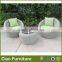 Modern garden rattan coffee furniture table chair set