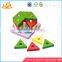 Wholesale interesting wooden geometric shape puzzle cute baby wooden geometric shape puzzle W13E004