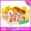 2017 New design children pretend play wooden diy kitchen toy W03B058