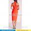 Clothing Manufacturers sexy Night Club Women's Knee length irregular cutout back midi bodycon dress for fashion women