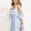 stripe cold shoulder summer casual dresses women summer