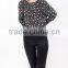 2015 Autumn Charming Crew Neck Long Sleeve Floral Casual a Keyhole Back Women Blouse