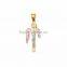 Three Tone plated Cross pendant
