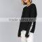 New Arrival Women Cool Black Streetwear Pullover Custom Sleeve Print Oversized Drop Shoulder Ladies Sweatshirt