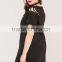 Plus Size Lace Up Jumper Black Dress Versatile Sexy V-neck Elegance Dress