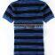 Best quality polo tshirts blue black cotton mens polo Collar Striped T Shirt