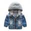 Zm40646b Wholesale Top Products Printing Zippered Hoodie New Model Children Jeans Coats