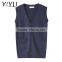 Trend girl dark blue school uniform cardigan vests for high school students