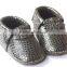 shinning leather moccasins shoes for baby, baby PU shining moccains